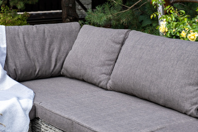 "Лунго" модуль диванный угловой с подушками, цвет серый (гиацинт)